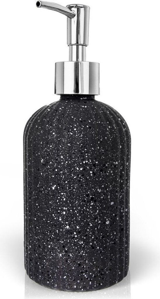 Orion Seifenspender aus Glas, Flüssigseifen-Spender, Spülmittel-Spender, grau