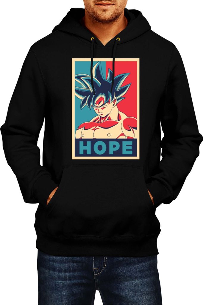 Herren Kapuzenpullover Dragon Anime Manga Ball Z Goku 32, Man L / Schwarz