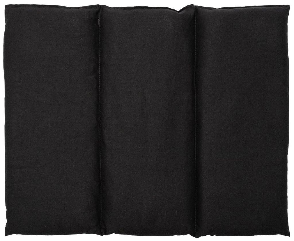 GIRAFFENLAND Bio-Dinkelkissen groß 40x30cm - 3-Kammer - schwarz - Wärmekissen Körnerkissen