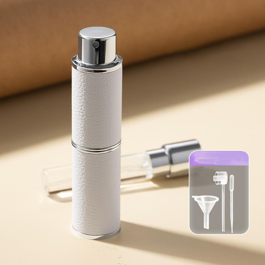 INF 8ml Parfumzerstäuber Lammleder ABS Glas 9.7cm Reise-Nachfüllflasche