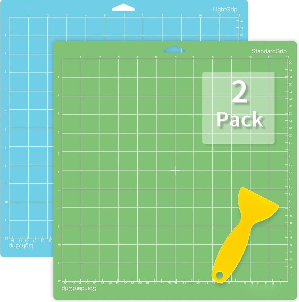 2 Stück Schneidematte 30.5x30.5 cm mit Schaber für Cricut Joy Schneideschreibmaschine Ersatzkleber klebrige Schneidematten für das handwerkliche...