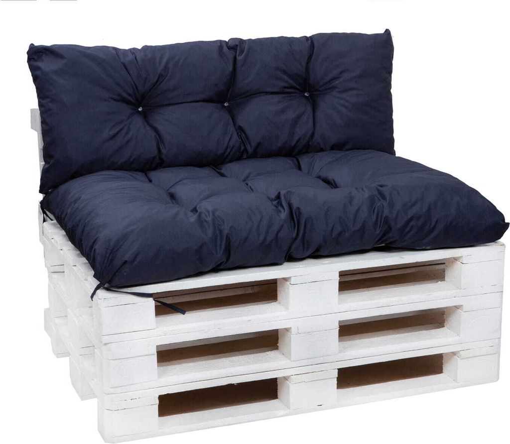 Paletové polštáře tmavě modrá|Sedák 120x60 + opěrák 120x60, Obrázek produktu 