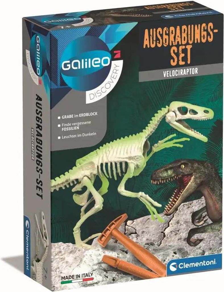 Clementoni AUSGRABUNGS-SET VELOCIRAPTOR, Augmented Reality, Produktbild 