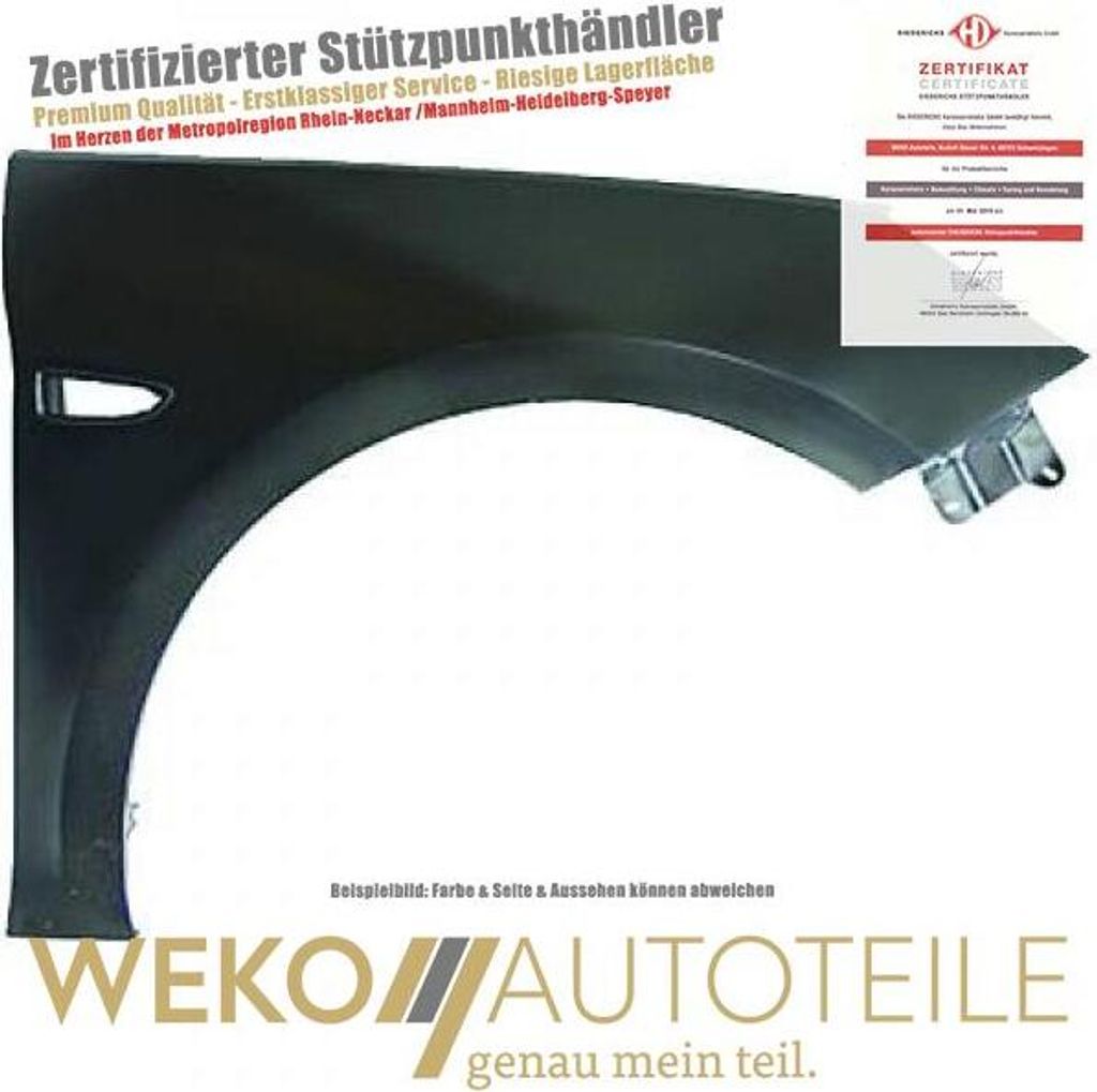 Kotflügel rechts DIEDERICHS 1808006 für OPEL