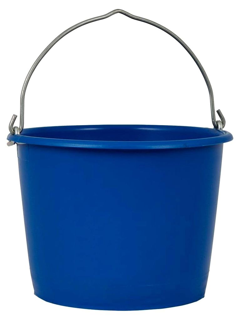Baueimer, 12 Liter Fassungsvermögen, Farbe Blau, geeignet für Bau- und Gartenarbeiten