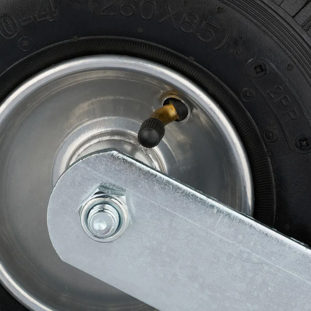 Lot de 2 roues pivotantes à air 3.00-4 gonflables pour chariot et diable