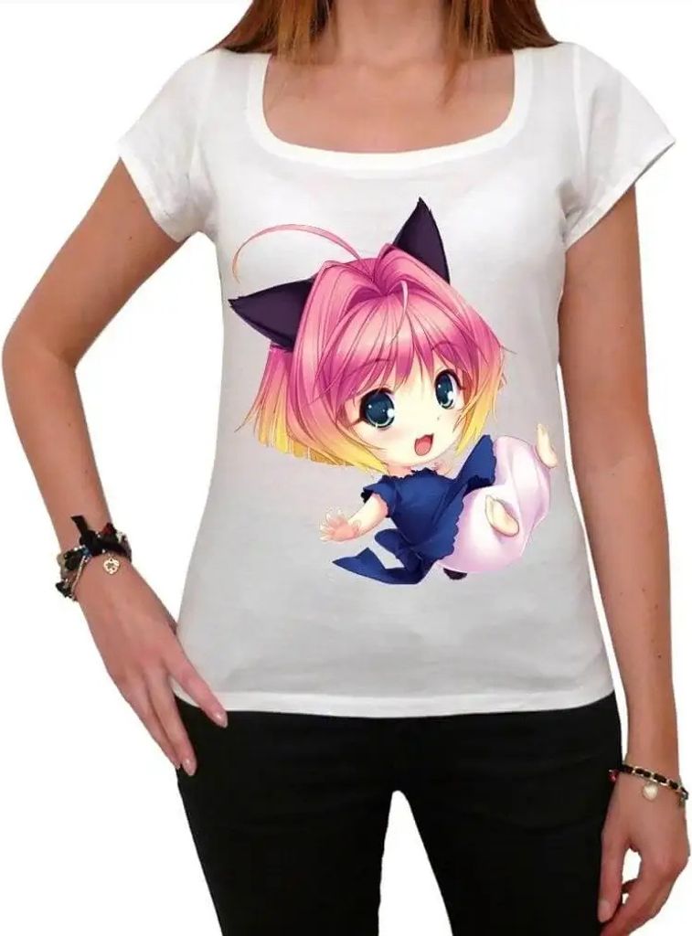 Damen Grafik T-Shirt Baby-Manga – Baby Manga – Öko-Verantwortlich Vintage Jahrgang Kurzarm Lustige Druck Geburtstag Geschenk Frau