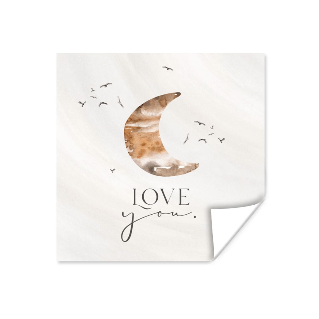 MuchoWow Poster Zitate - Sprichwörter - Kinder - Liebe dich - Jungen - Mädchen - Kinder 75x75 cm - Wand Dekoration