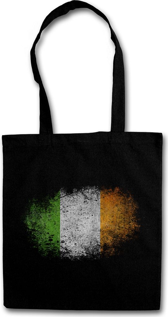 Urban Backwoods Irish Flag Vintage, Stofftasche, Farbe: Schwarz