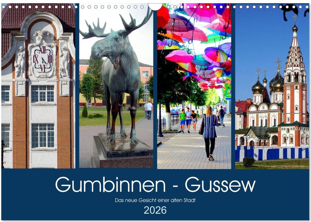 Gumbinnen - Gussew. Das neue Gesicht einer alten Stadt (Wandkalender 2026 DIN A3 quer), CALVENDO Monatskalender