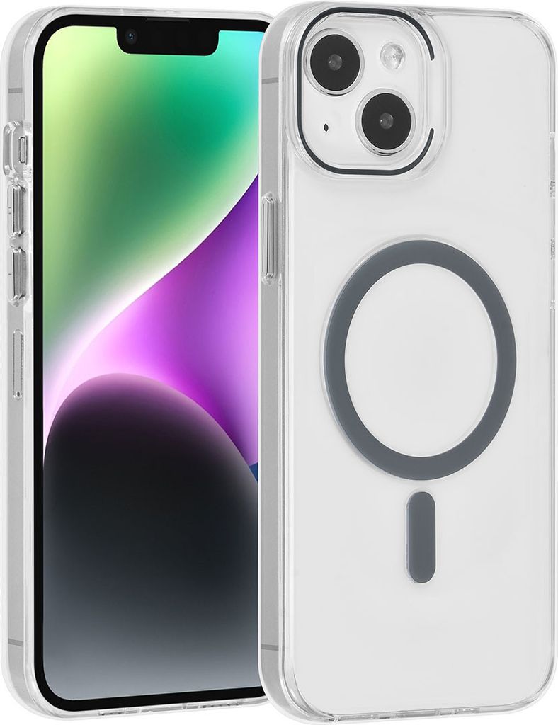 UNIQ Accessory iPhone 15 & 14 Plus Hardcase Backcover magsafe compatible - Transparent - Grey