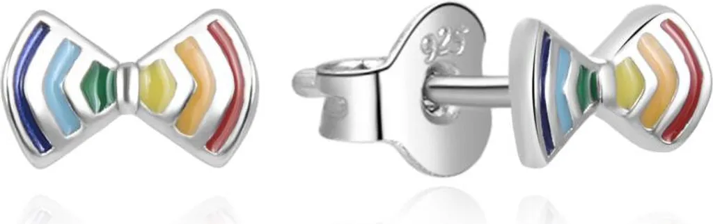 Boucles d'oreilles argentées nœuds pour mariage ou soirée - AGUP2297