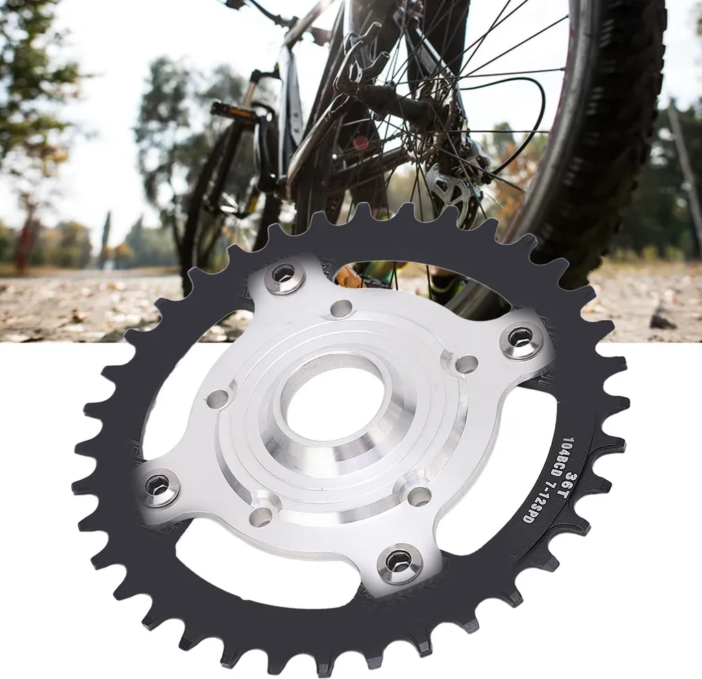 Kit Conversion Couronne de Chaîne 104BCD pour Vélo Électrique Noir - 3