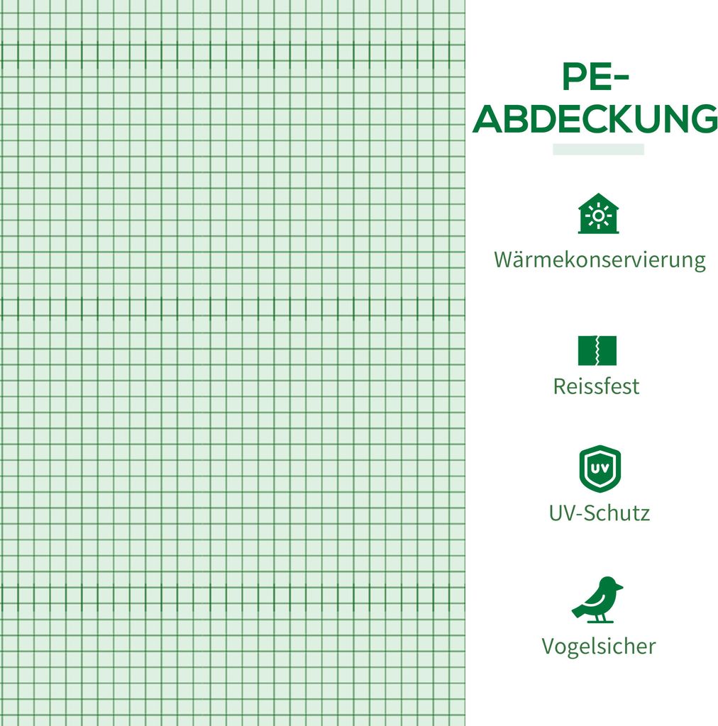 Outsunny Foliengewächshaus Mini Gewächshaus mit Mesh Produktbild 5