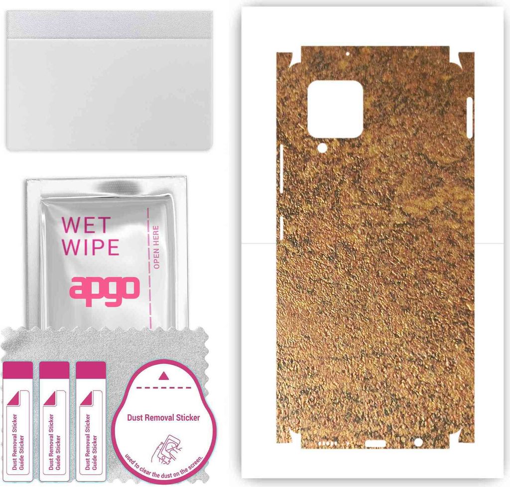 apgo Rückseite + Seiten Schutzfolie, Skin, kompatibel mit Samsung Galaxy A42 5G, Hinten Displayschutzfolie aus Vinylfolie, kratzfest, einfache Mon...