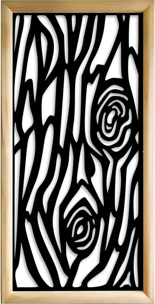 WOOD - Moduli Decorativi in holz e PVC 73x148 cm schwarz