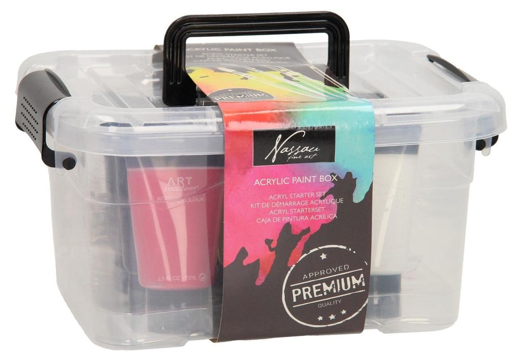 Creative Craft Group Acrylfarben Starterset Malen 15-teilig mit Pinseln