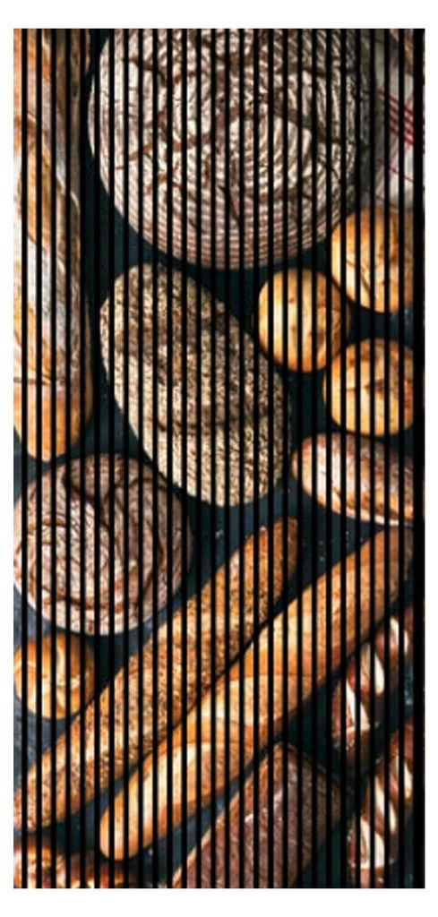Akustikpaneele mit Digitaldruck Brot01 19 x 1133 x 2400 mm Brote MDF PET-Fasern Wandpaneele Braun Weiß Blau 2 Einzelplatten