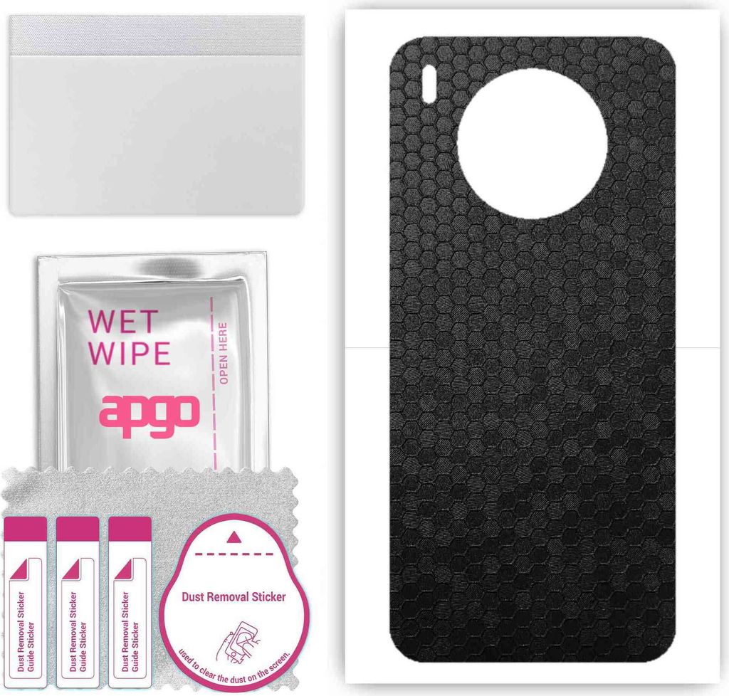 apgo Rückseite Schutzfolie, Skin, kompatibel mit Huawei Nova 8i, Hinten Displayschutzfolie aus Vinylfolie, kratzfest, einfache Montage - Schwarze ...