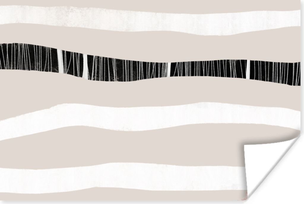 MuchoWow Poster Linie - Pastell - Minimalismus - Muster 90x60 cm - Schlafzimmer