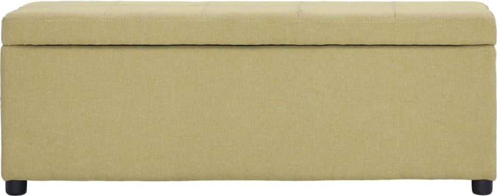 vidaXL Bank mit Staufach 116 cm Grün Polyester