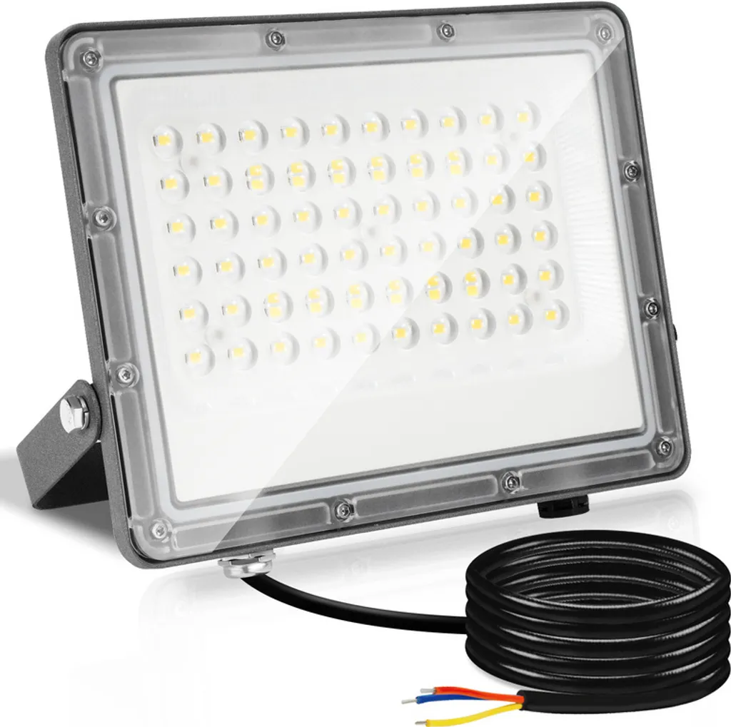 Jopassy 50W Faretto LED Proiettore LED per esterni IP65 impermeabile illuminazione da lavoro bianco freddo
