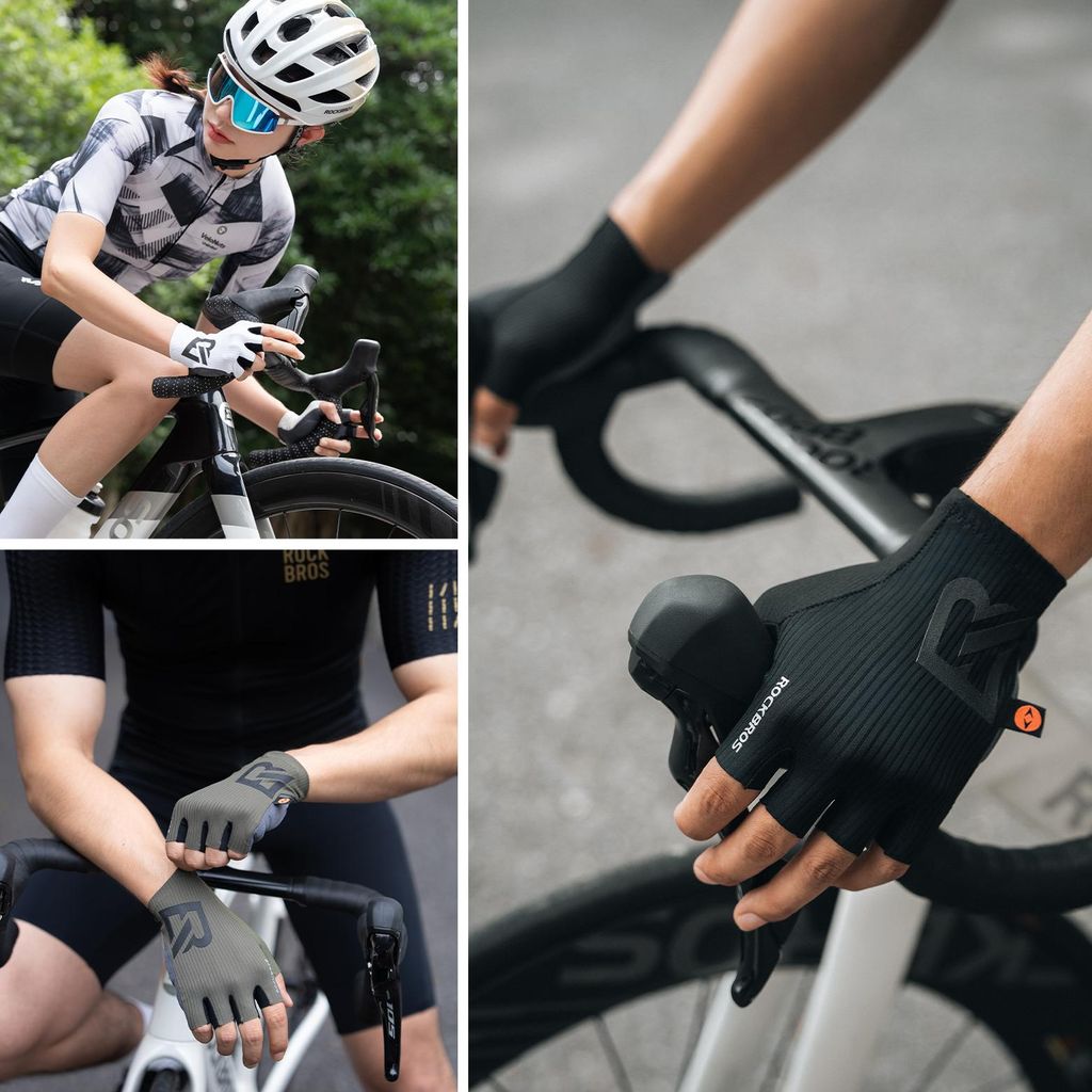ROCKBROS Guanti da ciclismo a mezze dita estivi Guanti da