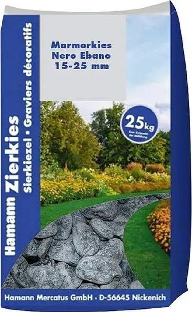 Marmorkies Nero Ebano 15-25 mm 25 kg