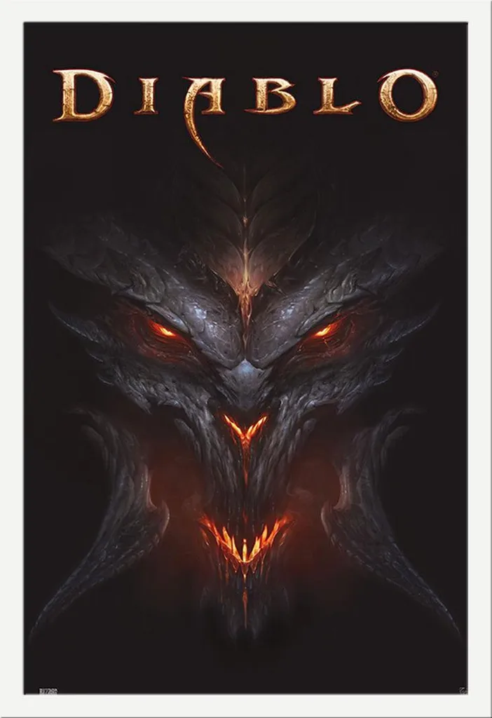 Poster Diablo con Cornice Bianca Shinsuke® - Qualità Professionale