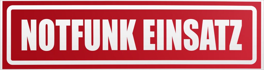 Kiwistar Notfunk Einsatz invertiert Magnetschild Schild magnetisch - 20cm Rot - reflektierend - Magnetfolie für Auto PKW Kfz