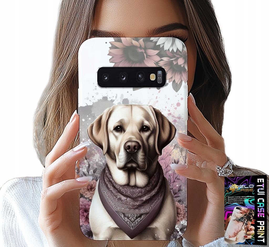 Hülle Für Samsung Galaxy S10 - Hund Husky Hund Muster + Folie