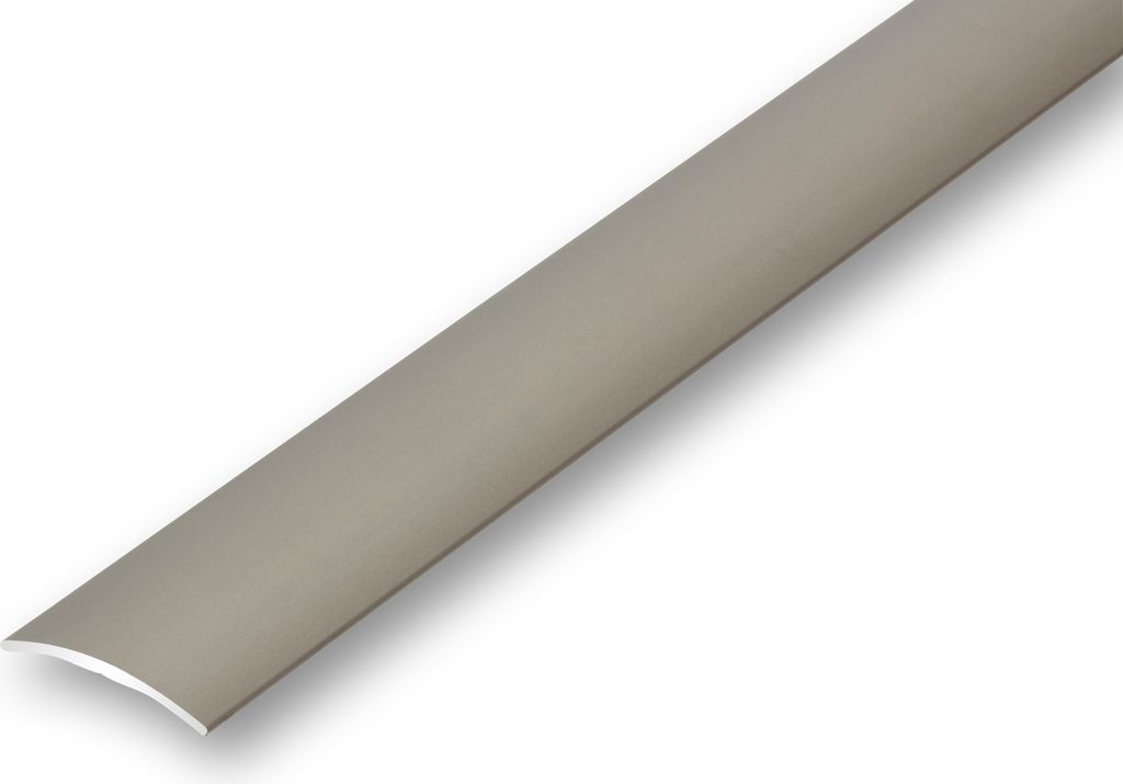 (9,55EUR/m) Übergangsprofil 30 x 1180 mm Edelstahl-Look selbstklebend gewölbt Nahtdeckprofil Dehnungsfugenprofil Abdeckleiste