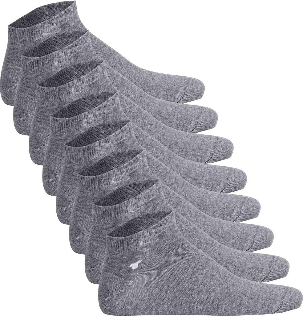 TOM TAILOR 8er Pack Uni Socken - Basic, Sneakersocken, einfarbig Grau 35-38