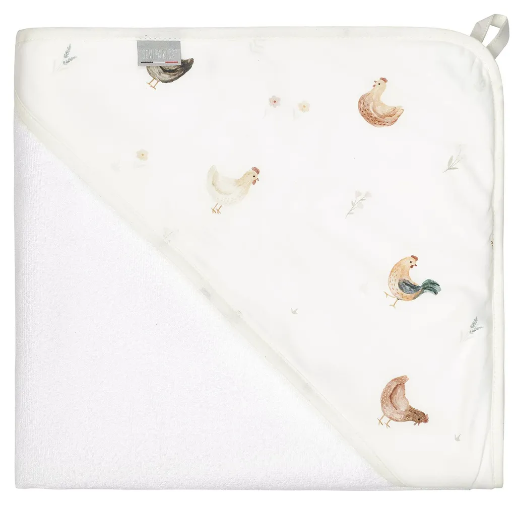 Couverture Bébé Naissance Gallina - Linge de Lit Doux Écru 75x75 cm