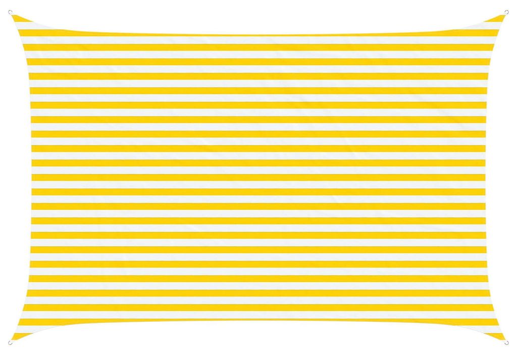 vidaXL Sonnensegel Gelb und Weiß 4,5 × 3 m 100 % Polyester Oxford
