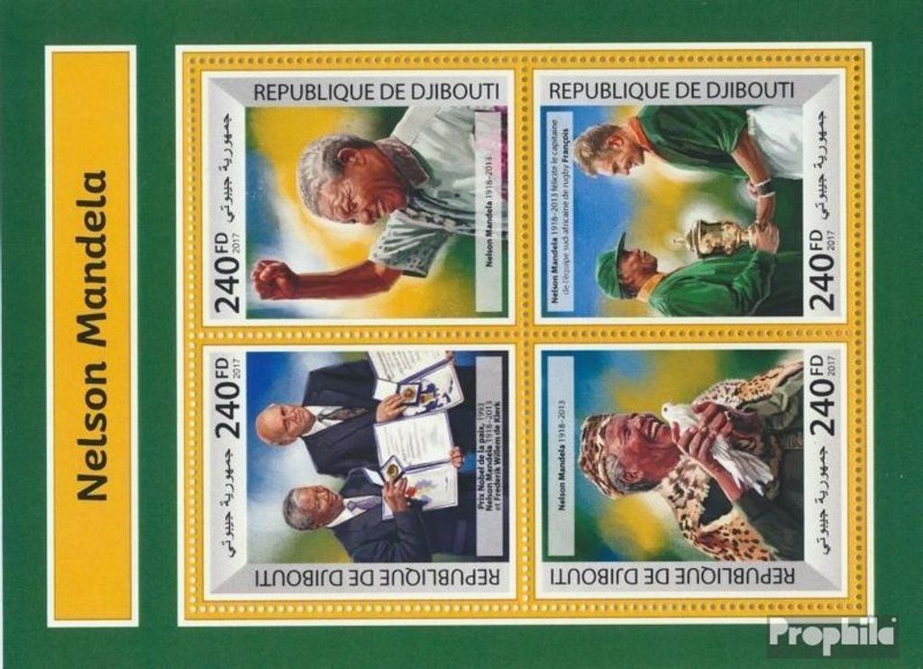 Briefmarken Dschibuti 2017 Mi 1911-1914 Kleinbogen (kompl. Produktbild 