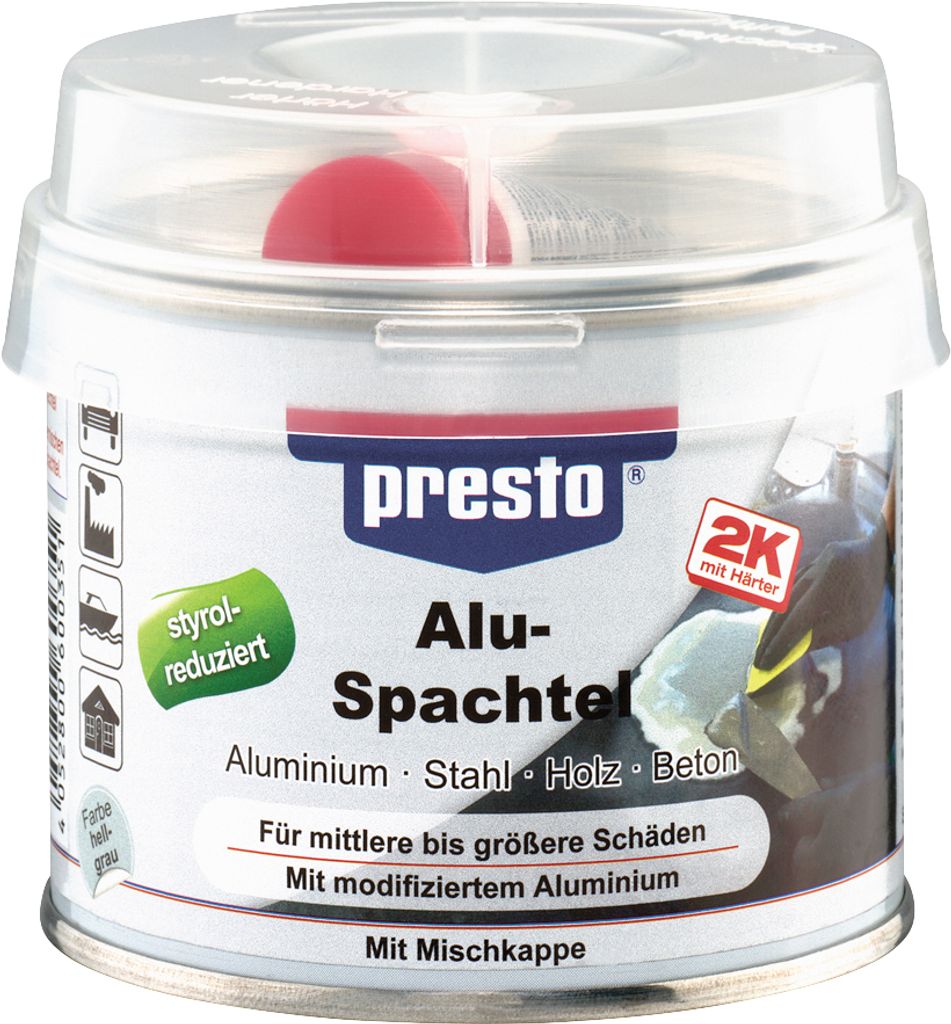 Presto 2K Alu Spachtel sehr gute Haftung einfache Produktbild 