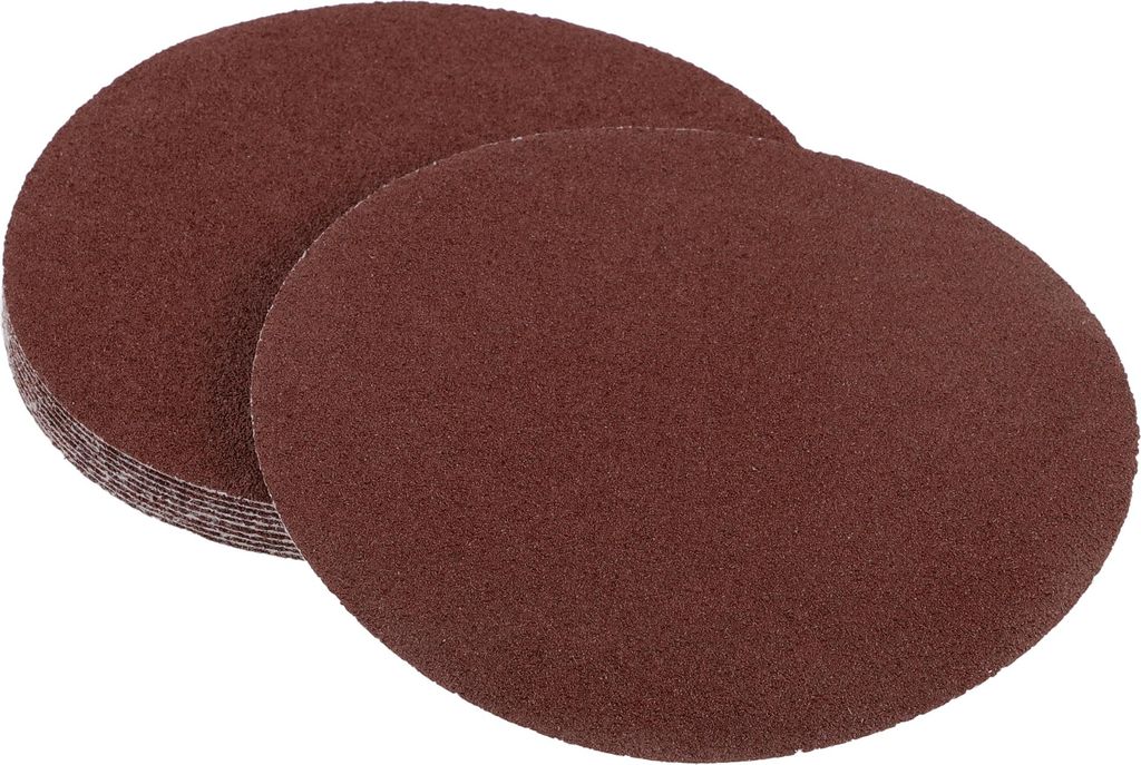 10 Stück 6 Zoll 40 Körnung Universal Schleifscheiben - Runde Klett-Schleifpapier - Weißes Papier Rot