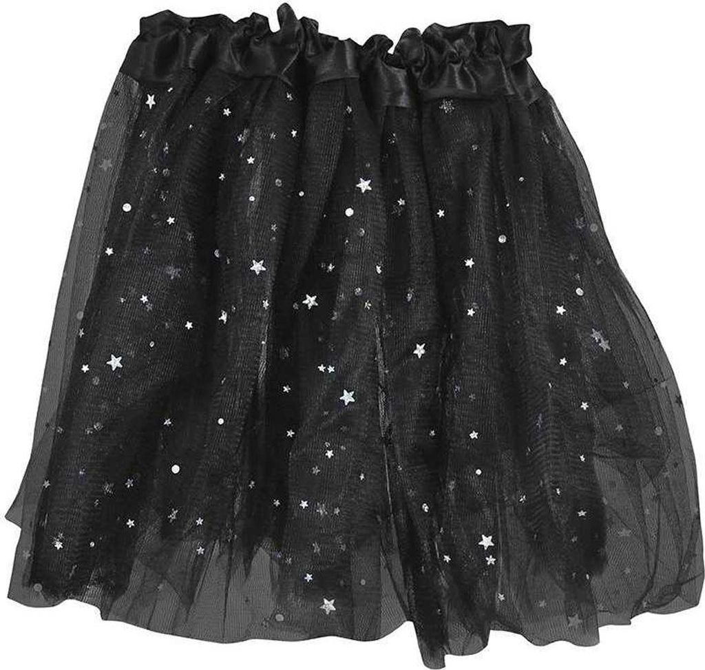 Fiestas Guirca - Tutu-Rock für Damen, Sternemuster FG237 (Einheitsgröße) (Schwarz)