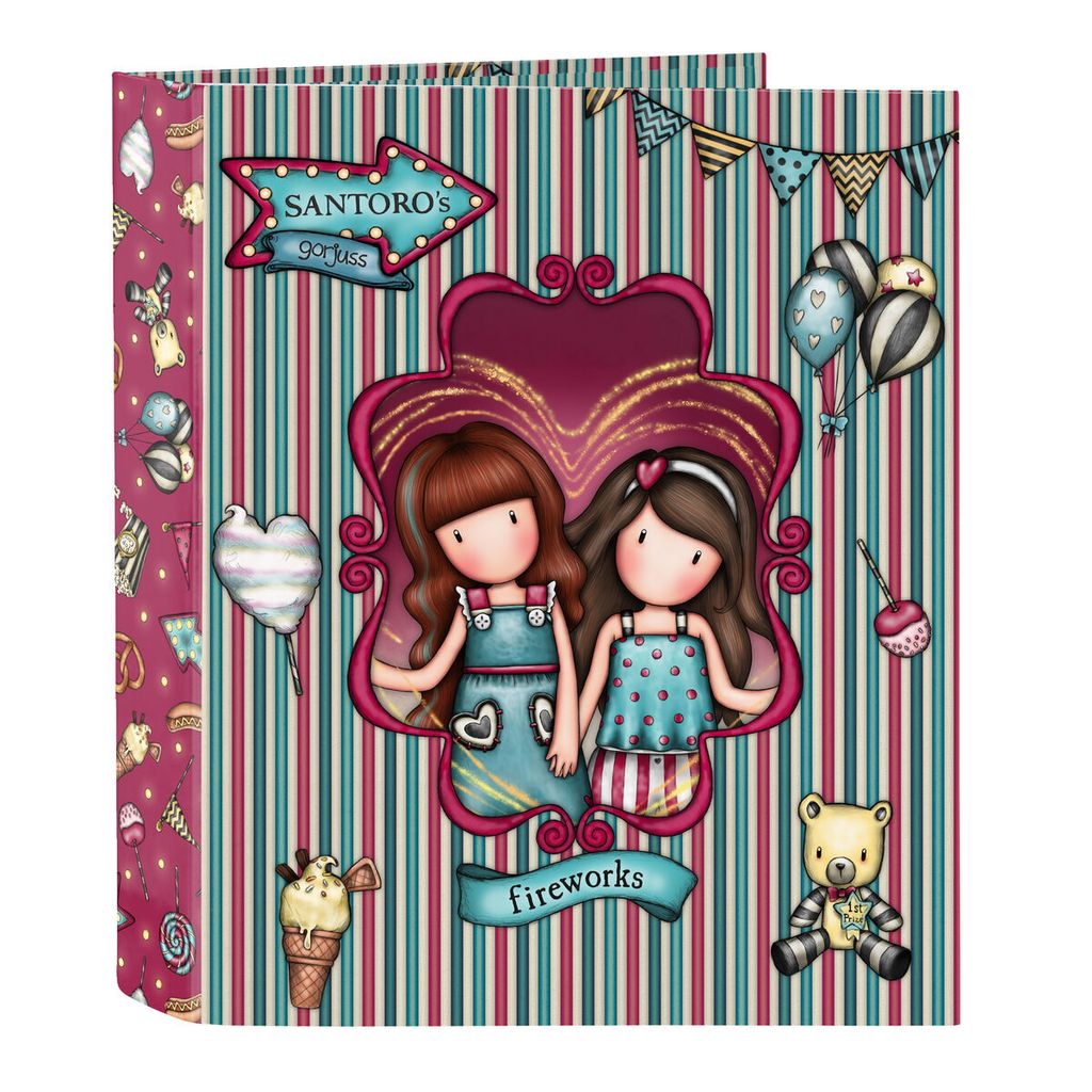 Ringbuch Gorjuss Fireworks Granatrot A4 (27 x 33 x 6 cm) Produktbild 