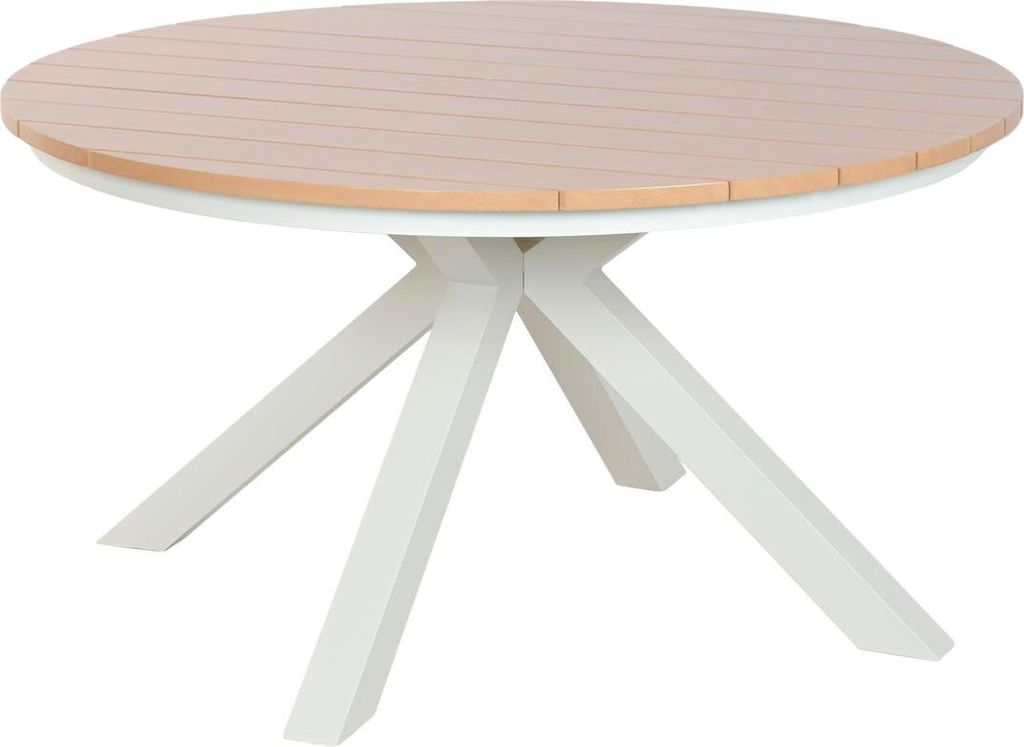 Esstisch Home ESPRIT Weiß Aluminium 140 x 140 x 75 cm