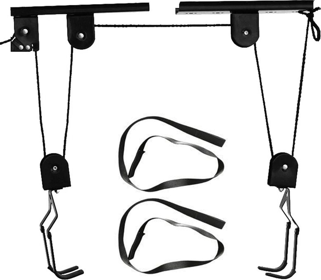 Fahrradhebevorrichtung, Garagenaufbewahrung, Fahrradhebe-Riemenscheibensystem mit 60-kg-Lager, Decken-Fahrradtraeger, robuster Fahrradaufhaenger fu...