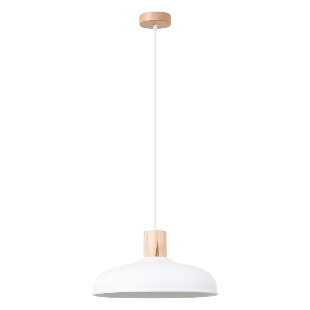 Suspension Blanche pour Table à Manger INDY Acier E27 38x38x120 cm