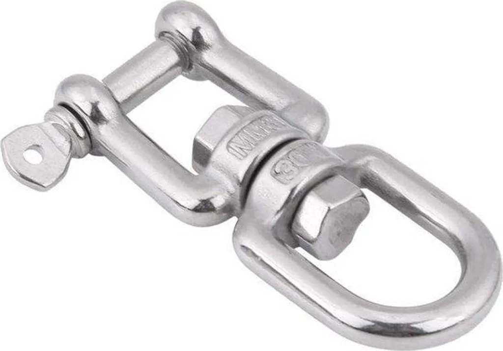 Barre de torsion en acier inoxydable 304 de 6 mm avec anneau pivotant