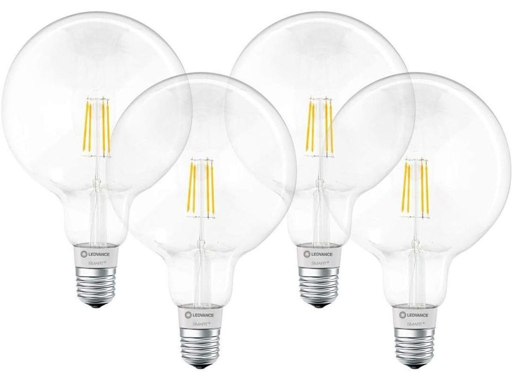 LEDVANCE Smarte LED-Lampe mit Bluetooth Mesh Technologie, Filament Globe, Sockel E27, Dimmbar, Warmweiß (2700K), ersetzt Glühlampen mit 50W, steu...
