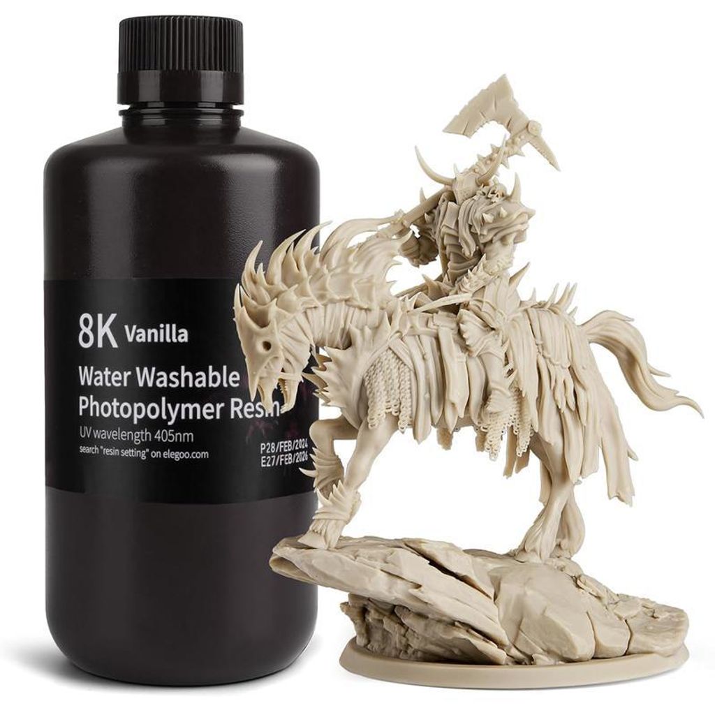 ELEGOO 8K wasserabwaschbares Resin 1kg, Vanille Produktbild 