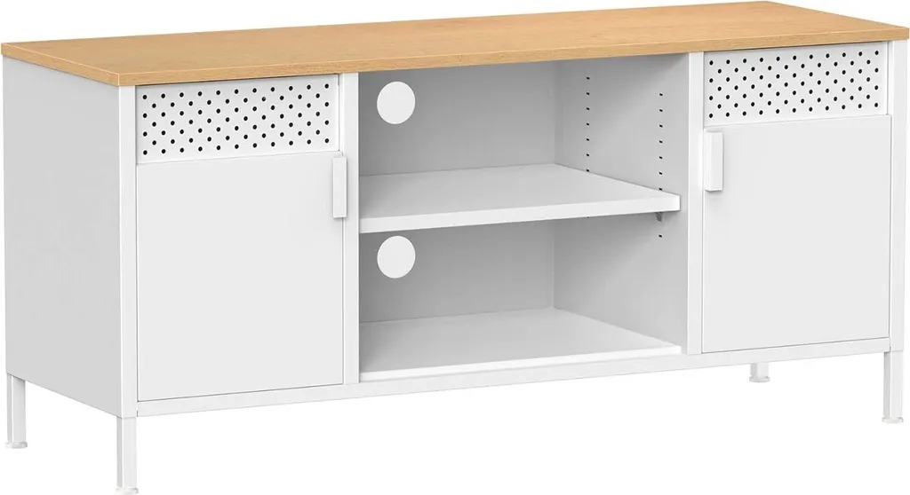 Mobile TV SONGMICS 120cm Rovere - Supporto Robusto TV 55 Pollici