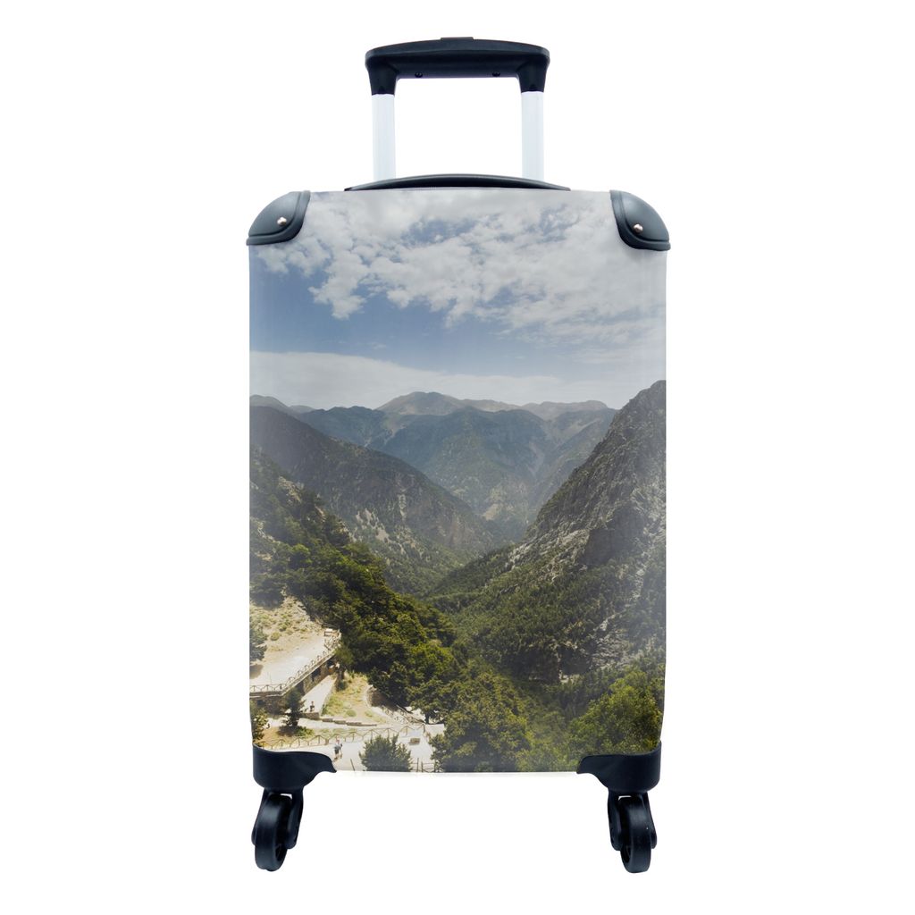 MuchoWow Koffer Handgepäck Trolley Rollkoffer Kleine Reisekoffer mit 4 Rollen - Kreta - Gebirge - Griechenland - Cabin Size < 55x40x23 cm & 55x4...