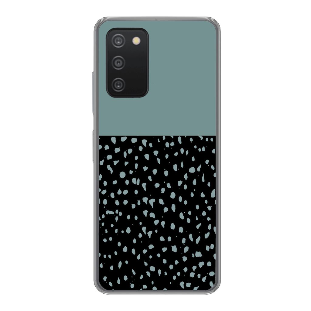 MuchoWow Handyhülle Schutzhülle Hülle für Samsung galaxy a73 Polka dots - Grün - Schwarz Silikon Softcase Handy Hülle - Handyhülle