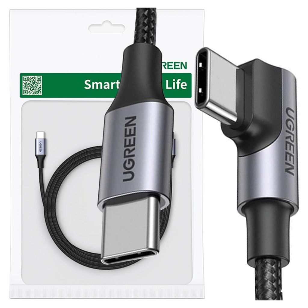 Cavo da Usb-C a Usb-C, angolare Ugreen Us334 5A, Pd 100W, Immagine del prodotto 